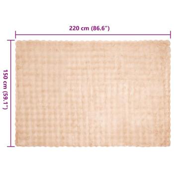Kunstfell Kaninchenfell Decke 4 pcs Beige 150 x 220 cm