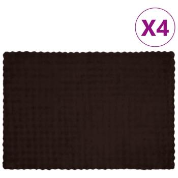 ARDEBO.de - Kunstfell Kaninchenfell Decke 4 pcs Kamel 150 x 220 cm