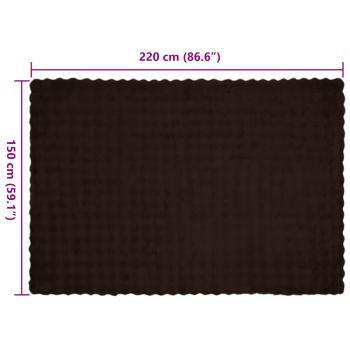 Kunstfell Kaninchenfell Decke 4 pcs Kamel 150 x 220 cm
