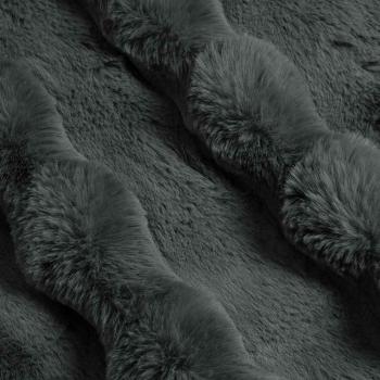 Kunstfell Kaninchenfell Decke 4 pcs Dunkelgrau 220 x 240 cm