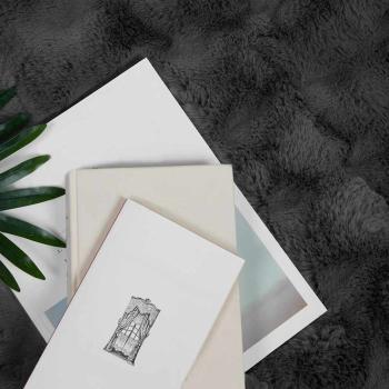 Kunstfell Kaninchenfell Decke 4 pcs Dunkelgrau 240 x 270 cm