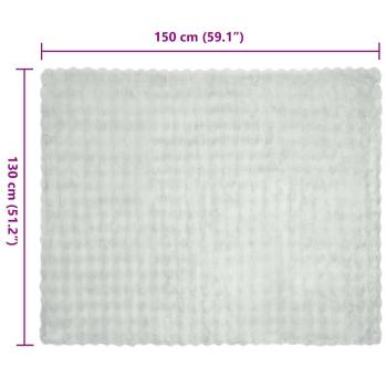 Kunstfell Kaninchenfell Decke 4 pcs Grau 130 x 150 cm Polyester