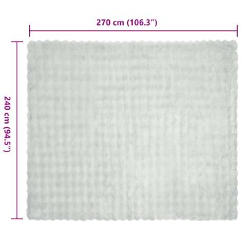 Kunstfell Kaninchenfell Decke 4 pcs Grau 240 x 270 cm Polyester