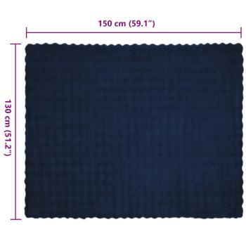 Kunstfell Kaninchenfell Decke 4 pcs Marineblau 130 x 150 cm