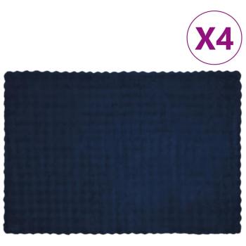 ARDEBO.de - Kunstfell Kaninchenfell Decke 4 pcs Marineblau 150 x 220 cm