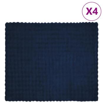 ARDEBO.de - Kunstfell Kaninchenfell Decke 4 pcs Marineblau 240 x 270 cm