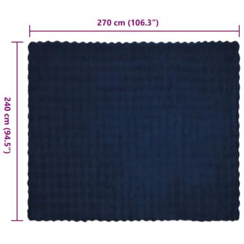 Kunstfell Kaninchenfell Decke 4 pcs Marineblau 240 x 270 cm