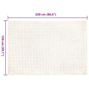 Kunstfell Kaninchenfell Decke 4 pcs Weiß 150 x 220 cm Polyester