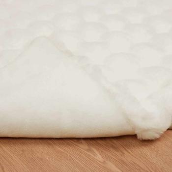 Kunstfell Kaninchenfell Decke 4 pcs Weiß 220 x 240 cm Polyester