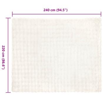 Kunstfell Kaninchenfell Decke 4 pcs Weiß 220 x 240 cm Polyester