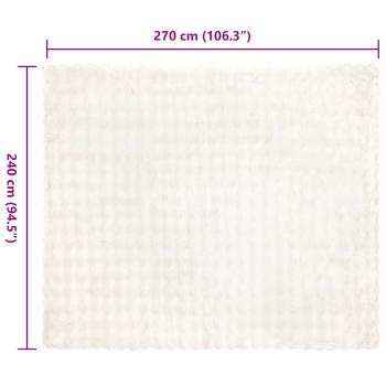 Kunstfell Kaninchenfell Decke 4 pcs Weiß 240 x 270 cm Polyester