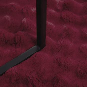 Kunstfell Kaninchenfell Decke 4 pcs Bordeauxrot 150 x 220 cm