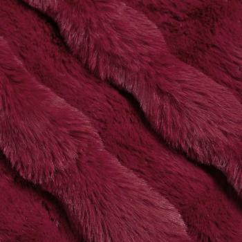 Kunstfell Kaninchenfell Decke 4 pcs Bordeauxrot 240 x 270 cm