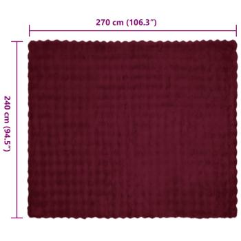 Kunstfell Kaninchenfell Decke 4 pcs Bordeauxrot 240 x 270 cm