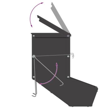 Kaninchenfütterer Schwarz 17.5 x 26 x 28.5 cm