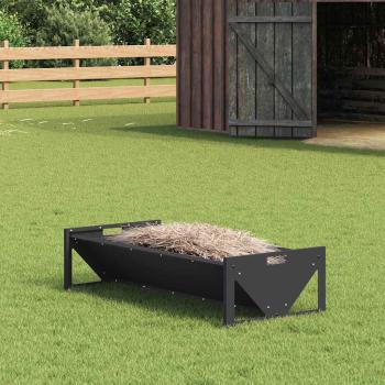 ARDEBO.de - Futtertröge für Nutztiere Schwarz 108 x 50 x 28 cm