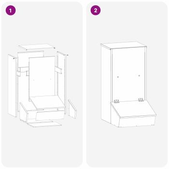 Schweinfutterspender Schwarz 55 x 51 x 91,5 cm