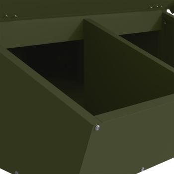 Schweinfutterspender Olive Grün 55 x 51 x 91,5 cm