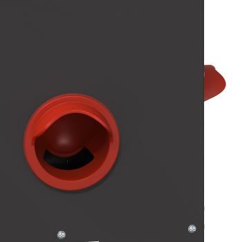 Hühnerfütterer Schwarz 60,5 x 29 x 51 cm Kaltgewalzter Stahl