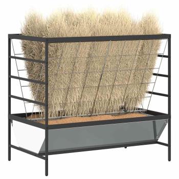Viehfutterspender Silber 100 x 60 x 90 cm Verzinkter Stahl
