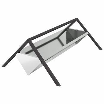 ARDEBO.de - Futtertröge für Nutztiere Silber 111 x 76 x 38 cm