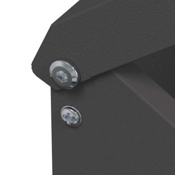 Hühnerfütterer Schwarz 13 x 12 x 51 cm Kaltgewalzter Stahl