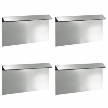 Schneckenzaun 4 pcs Silber 50 x 3,5 x 25 cm Verzinkter Stahl