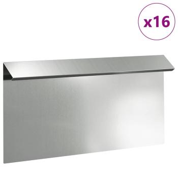 Schneckenzaun 16 pcs Silber 50 x 3,5 x 25 cm Verzinkter Stahl