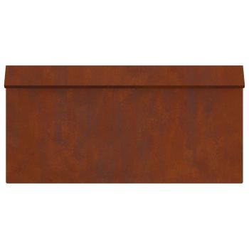 Schneckenzaun 4 pcs Rostig 50 x 3,5 x 25 cm Wetterfeststahl