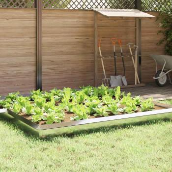 ARDEBO.de - Schneckenzaun 4 pcs Silber 100 x 3,5 x 25 cm Edelstahl