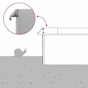 Schneckenzaun 4 pcs Silber 100 x 3,5 x 25 cm Edelstahl
