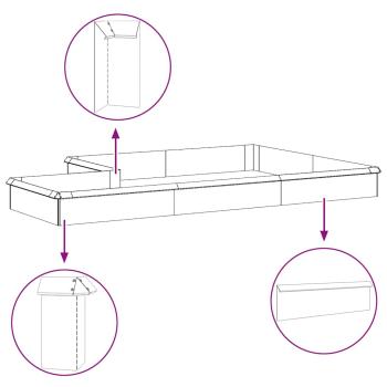 Schneckenzaun 4 pcs Silber 100 x 3,5 x 25 cm Edelstahl