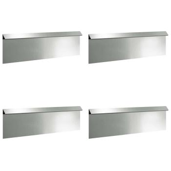 Schneckenzaun 4 pcs Silber 100 x 3,5 x 25 cm Verzinkter Stahl