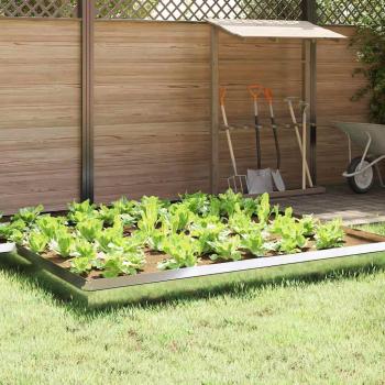 ARDEBO.de - Schneckenzaun 16 pcs Silber 100 x 3,5 x 25 cm Verzinkter Stahl