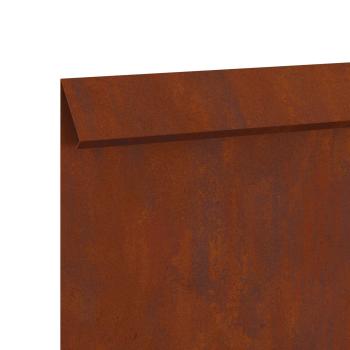ARDEBO.de - Schneckenzaun Rostig 100 x 3,5 x 25 cm Wetterfeststahl