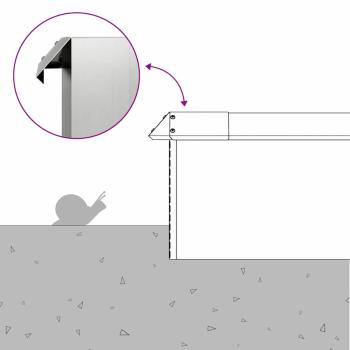 Schneckenzaun Silber 13,5 x 13,5 x 25 cm Edelstahl
