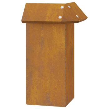 Schneckenzaun Rostig 13,5 x 13,5 x 25 cm Wetterfeststahl