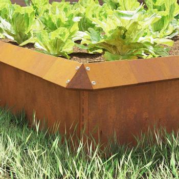 Schneckenzaun Rostig 13,5 x 13,5 x 25 cm Wetterfeststahl