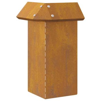 Schneckenzaun Rostig 13,5 x 13,5 x 25 cm Wetterfeststahl