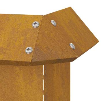 Schneckenzaun Rostig 13,5 x 13,5 x 25 cm Wetterfeststahl