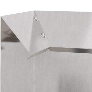 Schneckenzaun Silber 10 x 10 x 25 cm Edelstahl