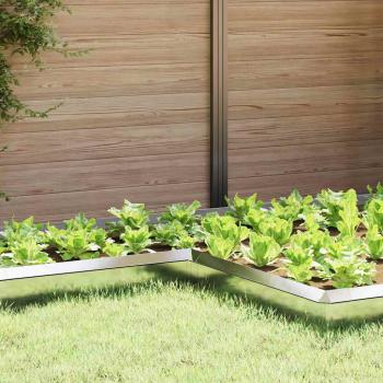 ARDEBO.de - Schneckenzaun 4 pcs Silber 10 x 10 x 25 cm Edelstahl