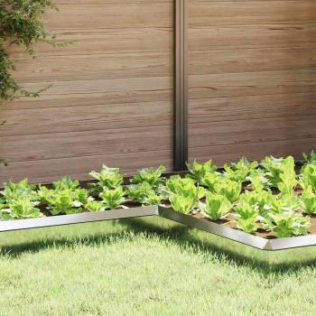 ARDEBO.de - Schneckenzaun Silber 10 x 10 x 25 cm Verzinkter Stahl