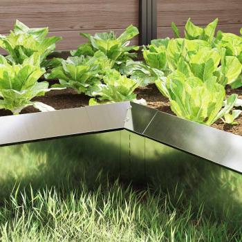 Schneckenzaun Silber 10 x 10 x 25 cm Verzinkter Stahl