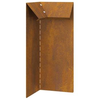 Schneckenzaun Rostig 10 x 10 x 25 cm Wetterfeststahl