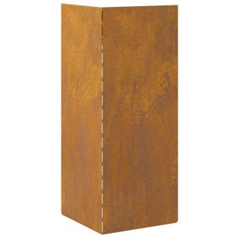 Schneckenzaun Rostig 10 x 10 x 25 cm Wetterfeststahl