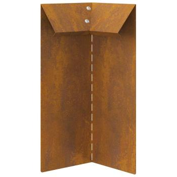 Schneckenzaun 4 pcs Rostig 10 x 10 x 25 cm Wetterfeststahl