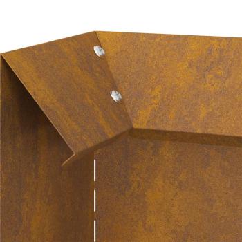 Schneckenzaun 4 pcs Rostig 10 x 10 x 25 cm Wetterfeststahl