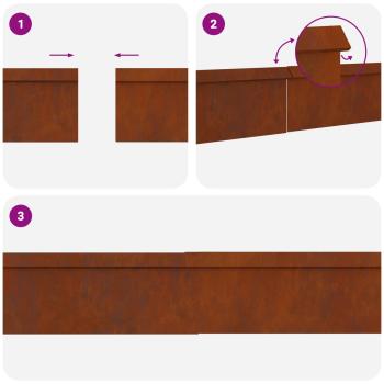 Schneckenzauns 12 pcs Rostig Wetterfeststahl