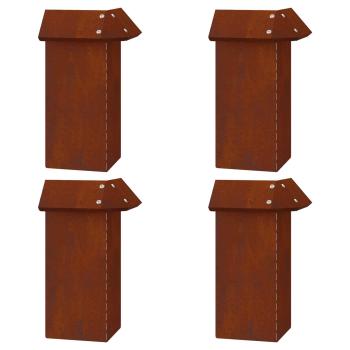 Schneckenzauns 20 stk. 100 x 3,5 x 25 cm Wetterfeststahl Rostig
